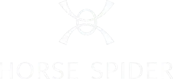 Horse Spider logo i hvitt